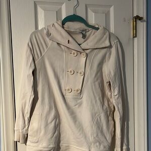 Banana Republic Cream sweater with Double-Breasted Closure